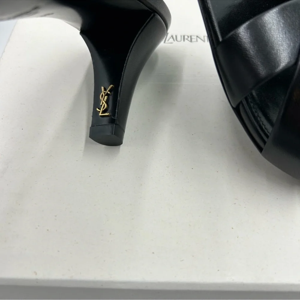 Women’s Saint Laurent Jill 75 leather mules size 36 made in Italy
